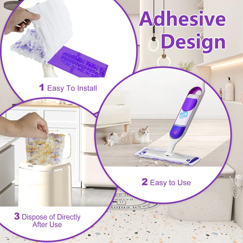 YFUARY 20 Count Disposable Power Mop Refills for Power Mop Multi-Surface Mop Power Mop Pads for PowerMop Wood Mop Compatible with Power Mop Power Mop Pads Refills for Floor Cleaning - Image 3